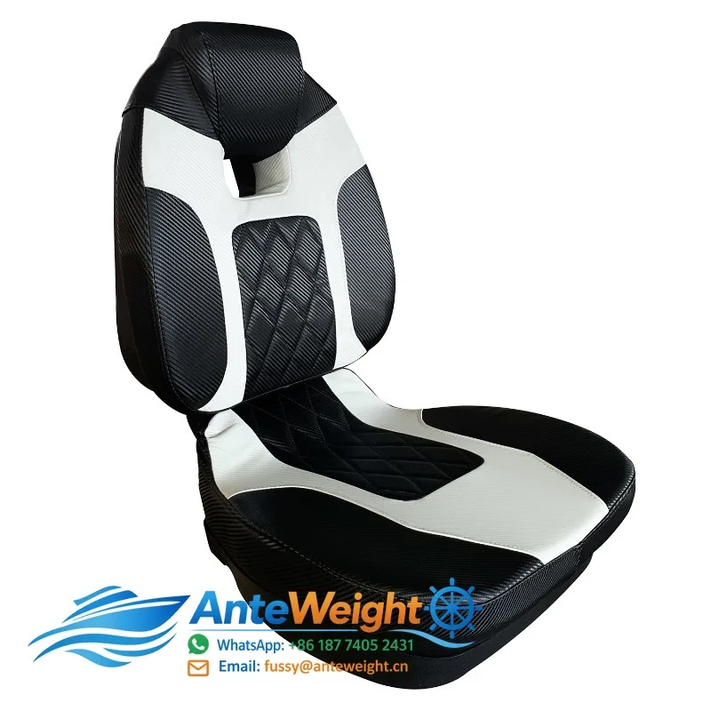 MARINE High-Quality Deluxe Folding Boat Seat Customized Waterproof Pontoon Captain Seats