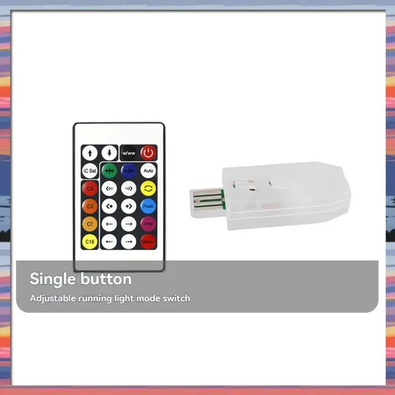 AC18(Guaranteed) Music LED Controller Colorful Leather Light String Controller 24 Keys Versatile & Efficient