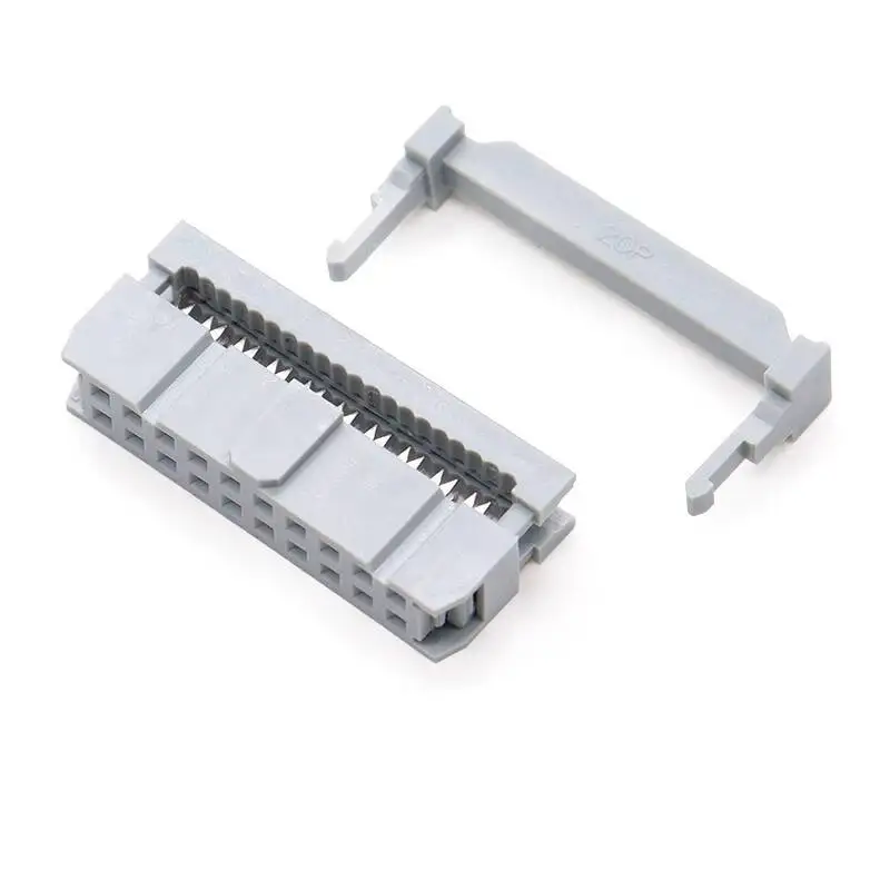 10 Stück FC Grauer Crimpkopf 2,54 mm Flachbandkabel-Stecker Bullhorn-Stecker FC-6P 8P 10P 20P 40P 64P – Detail 3
