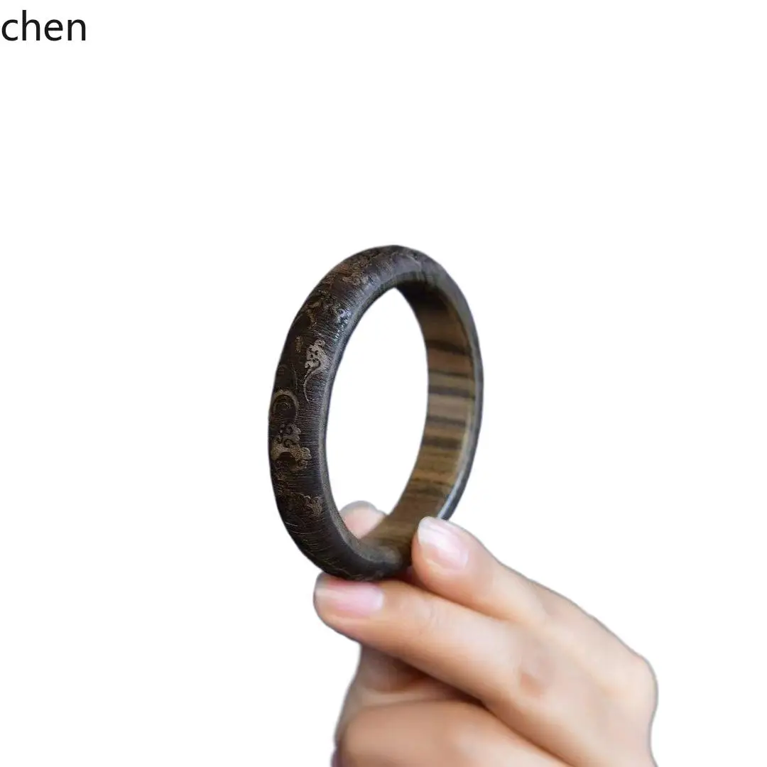 Cz1 agarwood bracelet - exquisitely carved agarwood bangle - buddhist religious item