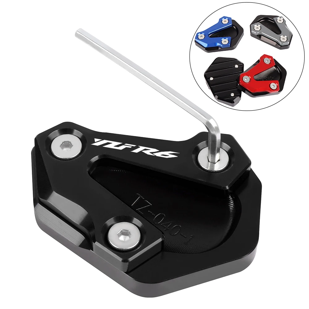 

For Yamaha YZF-600 R6 YZFR6 2006-2016 YZF600 YZF-R6 CNC Kickstand Motorcycle Foot Side Stand Enlarge Pad Extension Support Plate