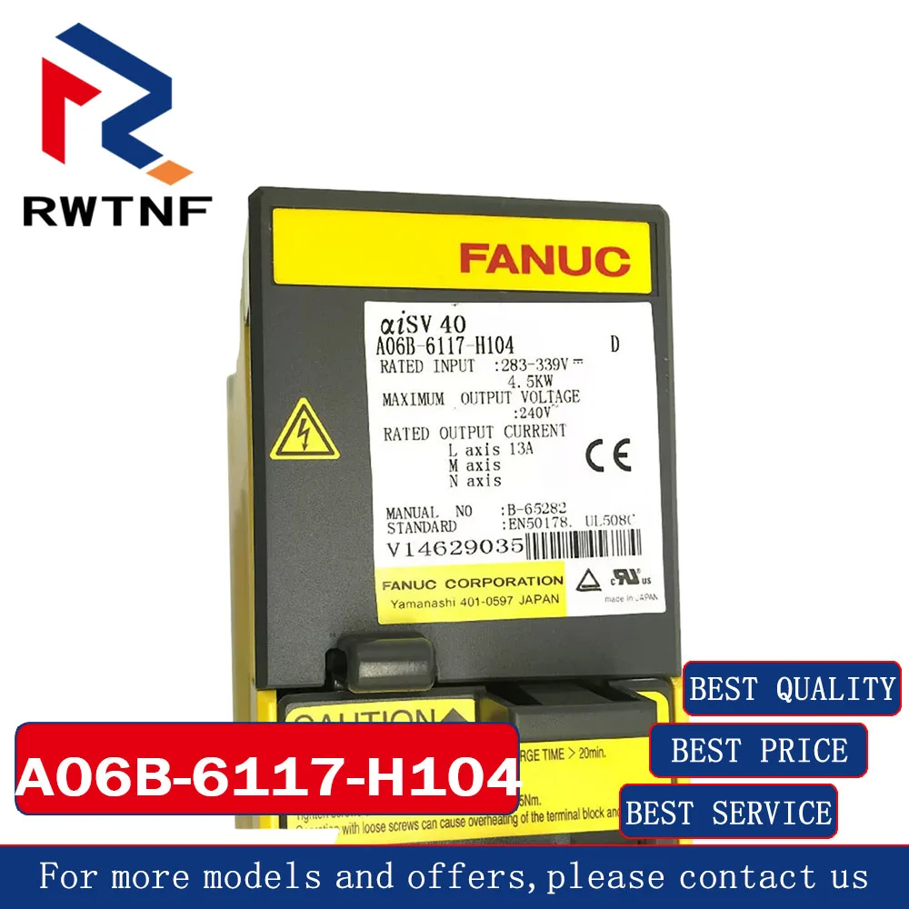 Brand New Genuine A06B-6117-H104 FANUC Drive amplifier power module,100% original warehouse stock