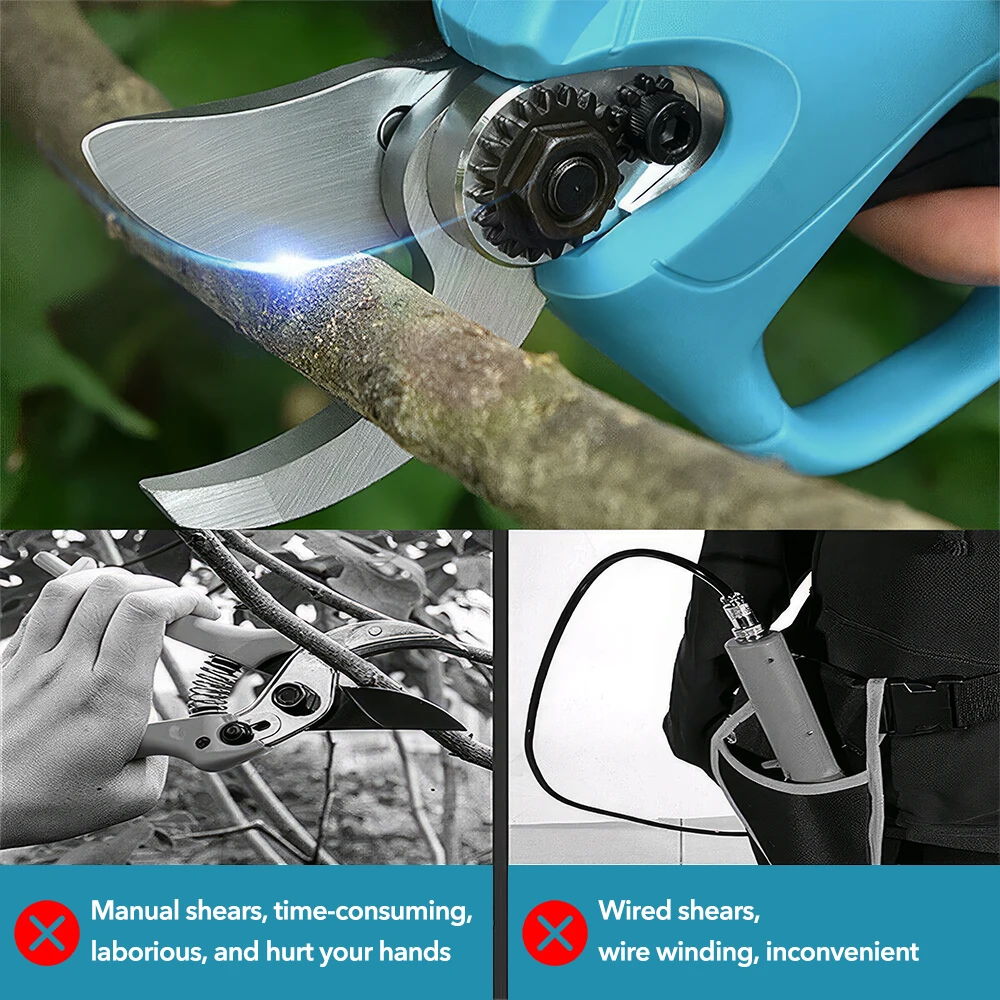 Electric pruning shears , sharp and powerful. Scissors diameter 30mm For Makita 18V Battery Cutting Branches mit 2 Battery