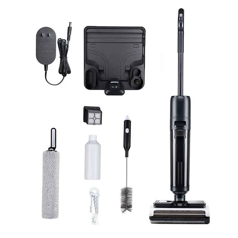 Suction and mopping intelligent floor scrubber, wireless sweeper, walk-behind mopping and washing all-in-one machine