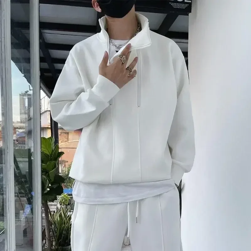 Tracksuit Men 2 Piece Set Hip Hop Men Sports Wear Fashion Clothing Solid Color Sweatsuit Jogging Suit Men Running Clothes