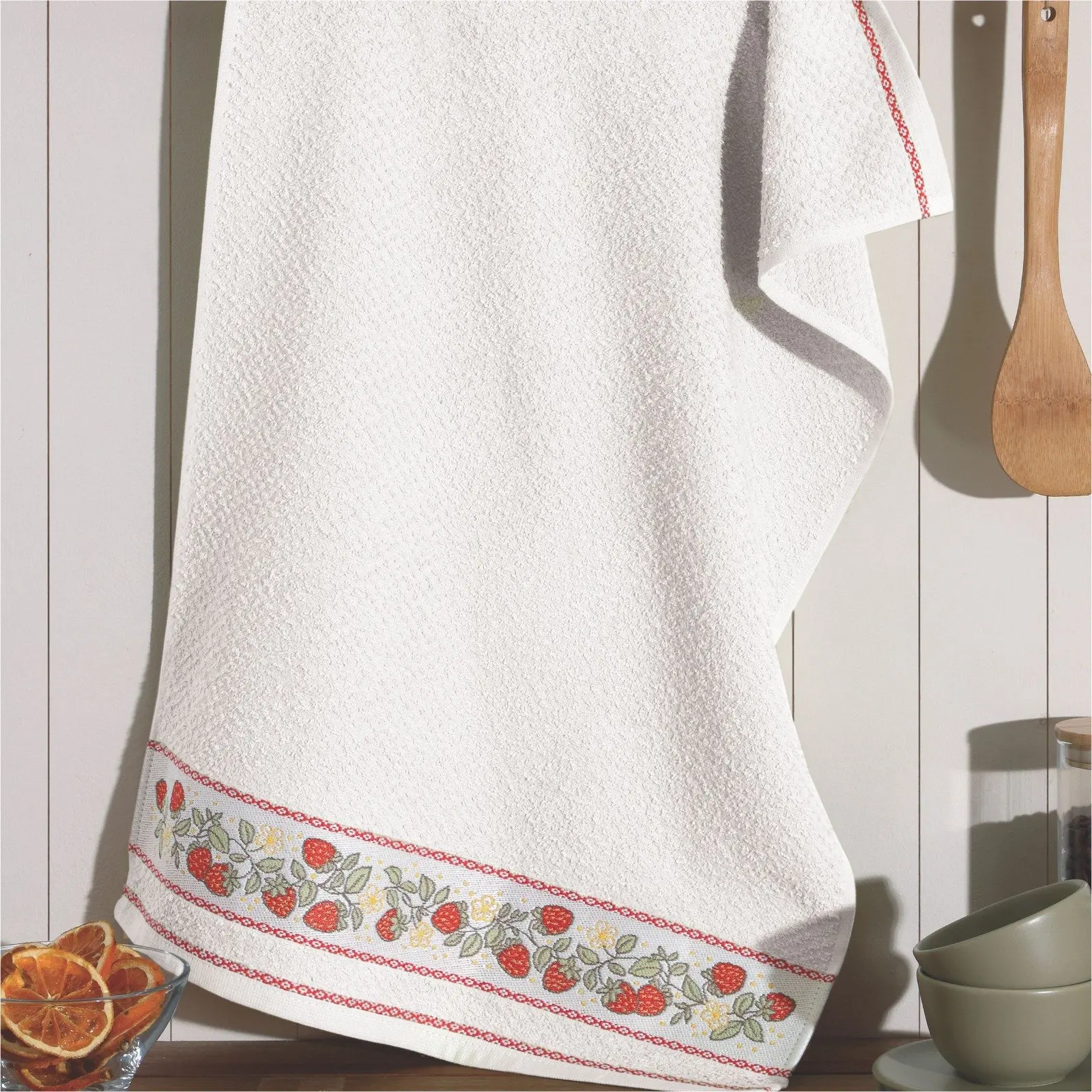 Döhler-Strawberries Jacquard Vida Fry Cup Cloth