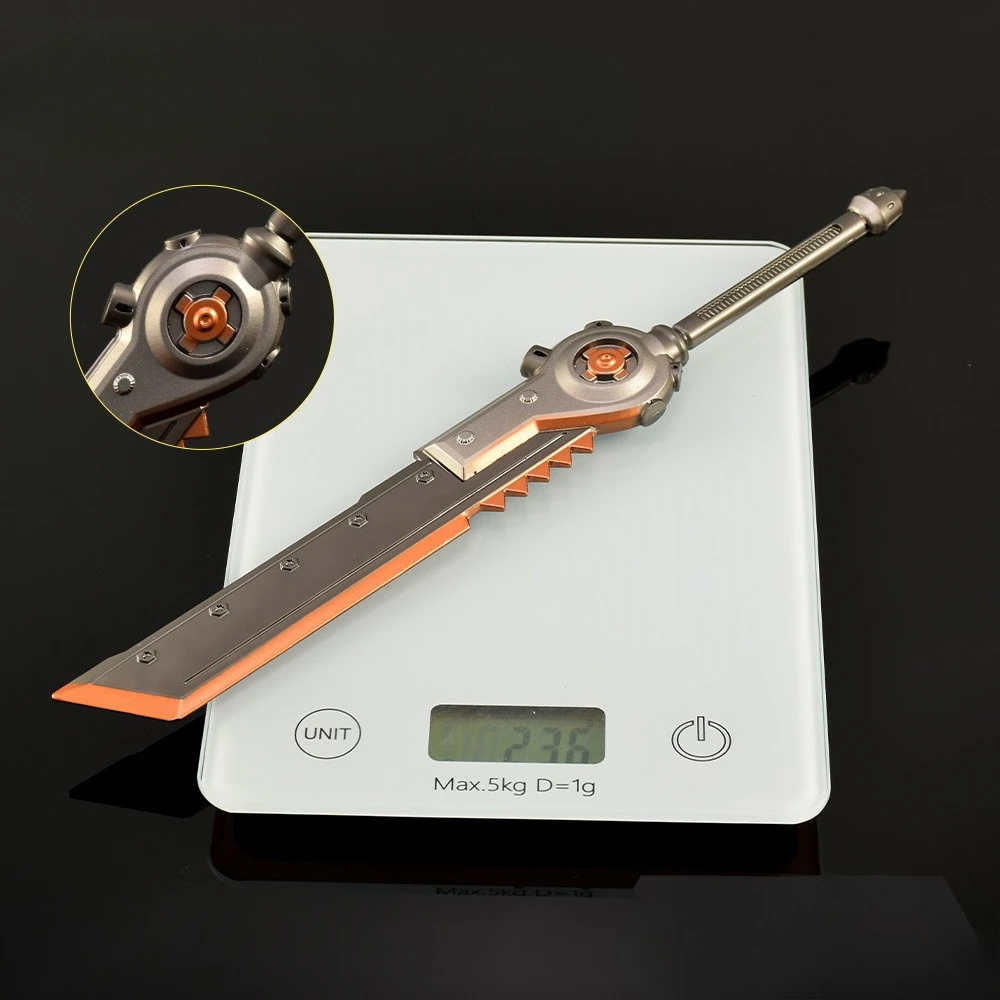 30 ซม.เกมสันติภาพจีนเกม Po Jia ดาบโลหะหัตถกรรมอาวุธรุ่นสะสมโต๊ะเครื่องประดับของขวัญของเล่น