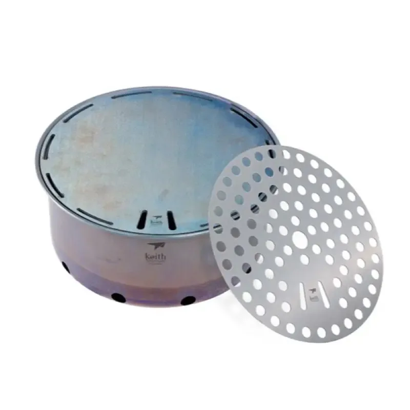 Keith Pure Titanium Frying Oven Outdoor Charcoal Stove Portable Stove Camping Barbecue Ti2205