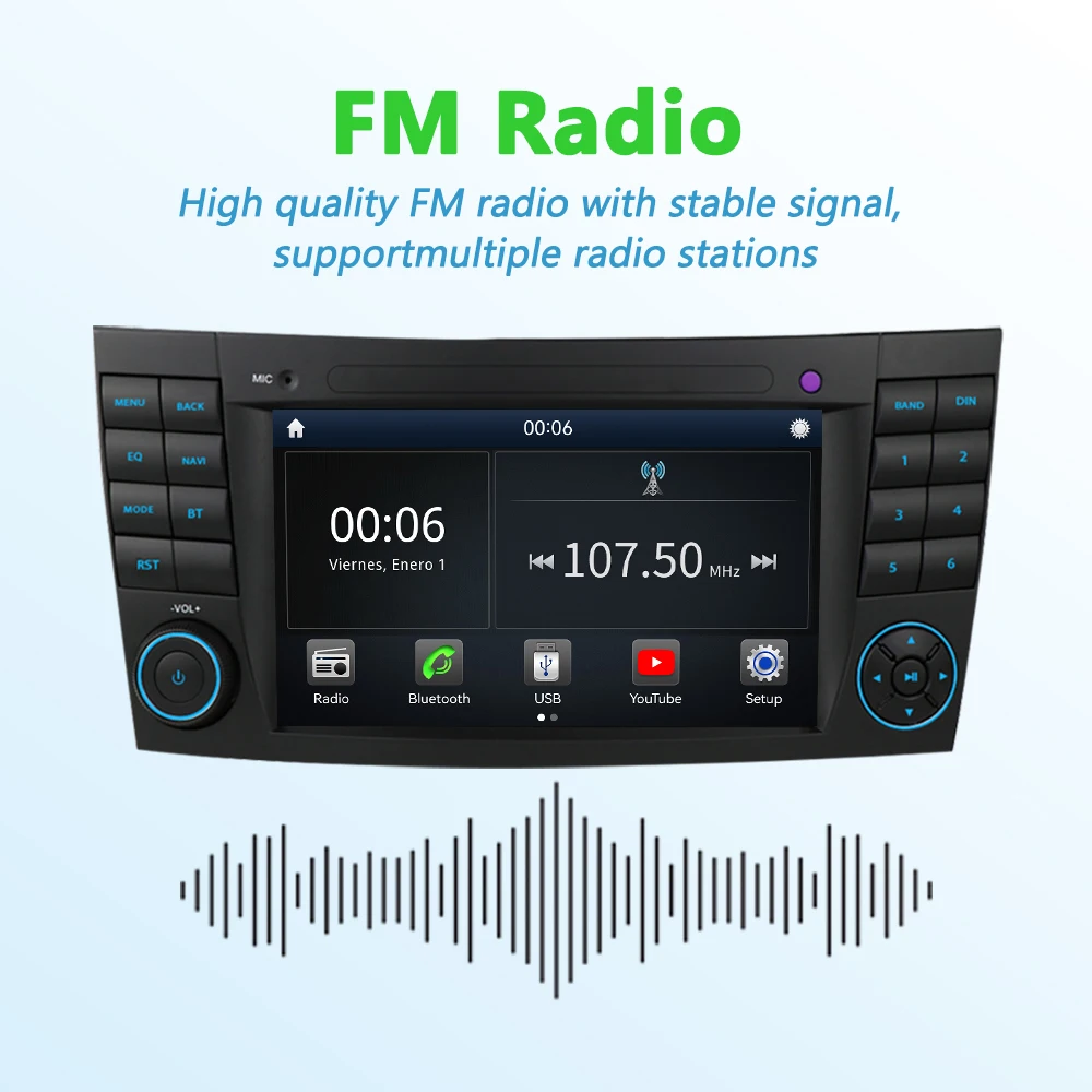 7''Linux Multimedia Player for Mercedes Benz E-class W211 E200 E220 E300 E350 E240 E280 CLS CLASS W219 with CarPlay Android Auto view 4
