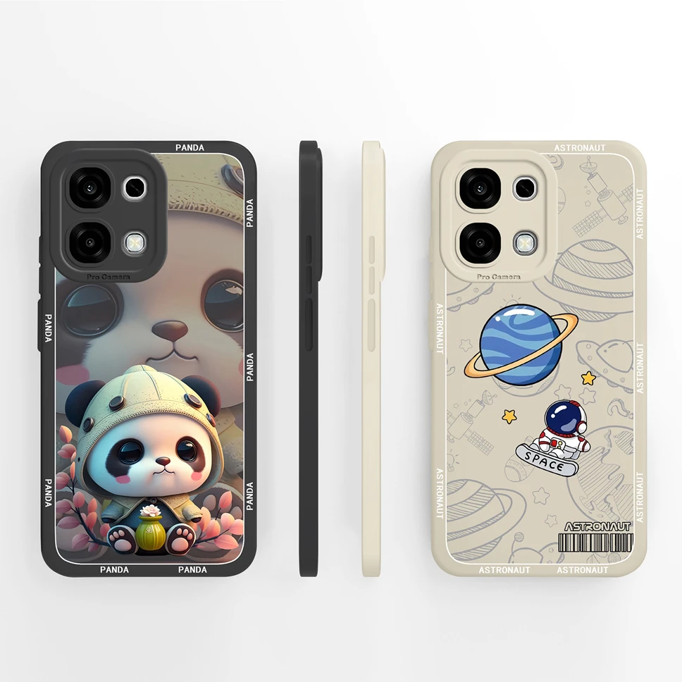 ل ممن لهم A6 برو 4 جرام 5 جرام جراب هاتف جميل الباندا رائد الفضاء الكرتون حماية كاملة لينة السائل غطاء سيليكون ل ممن لهم A6 برو الوفير #1