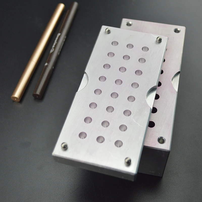 

24-Cavity Metal Mold Aluminium Moulds Eyebrow Eyepencil Custom Mold Eyebrow Filling Tray