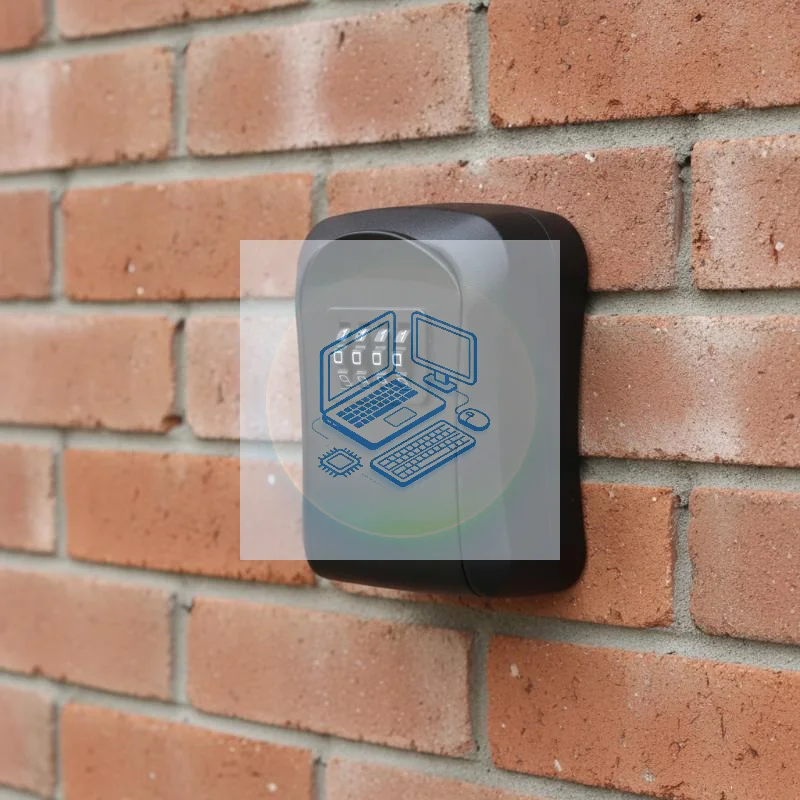 Wall Mounted Key Safe Box 4 Digits Combination Password Lock Waterproof Key Storage Keeper For Home Rental Outdoor Use