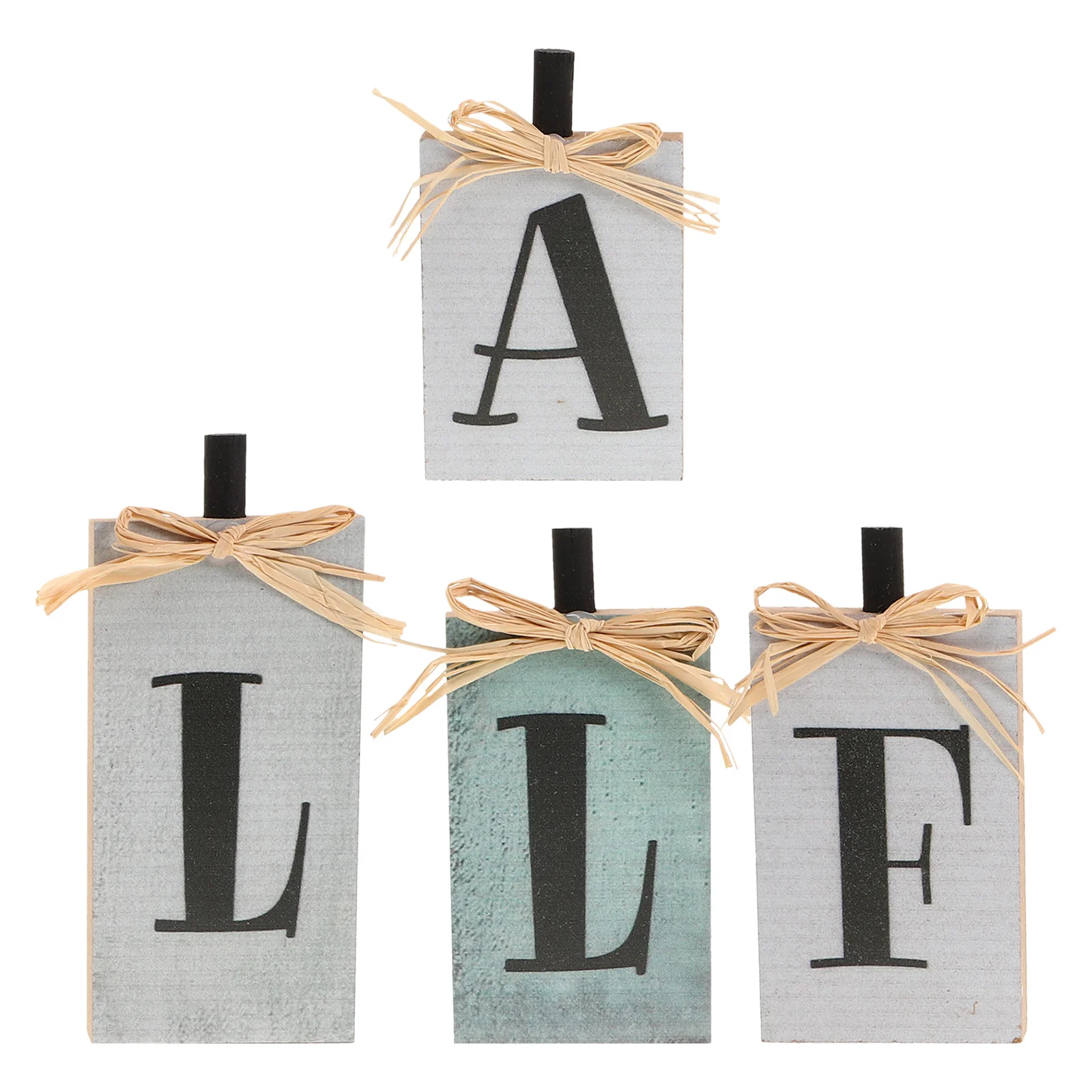

4pcs Vintage Wooden Blocks Harvest Theme Fall Home Decor Table Centerpieces For Office Living Room Autumn Decoration
