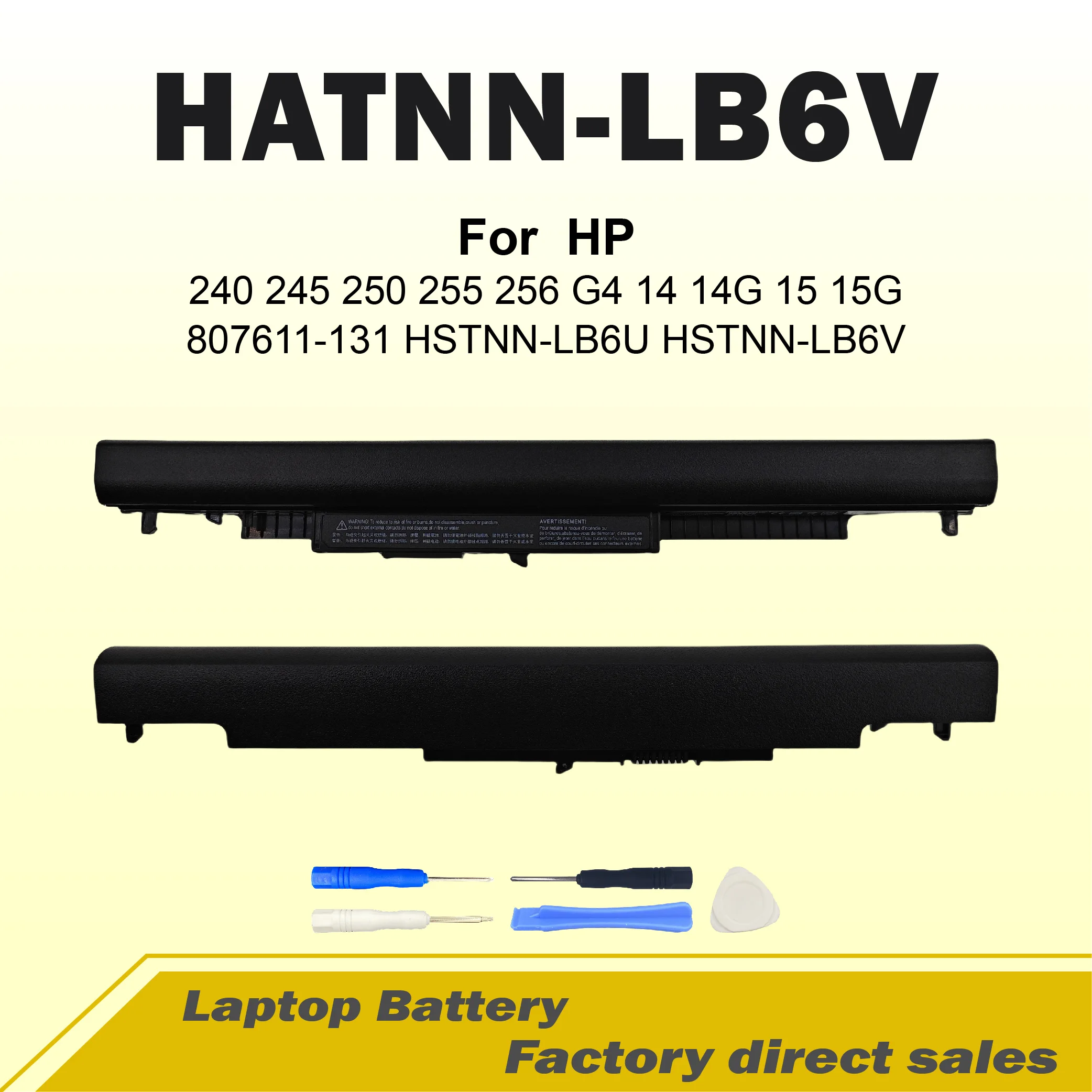 

HSTNN-LB6V 11.1V Laptop Replace Battery for HP Notebook 14 14g 15 15g Series 807612-831 N2L85AA HS03031 HS04 HSTNN-PB6S TPN-I119