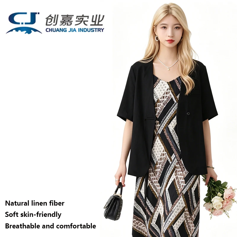 Linen Ladies Short-sleeved Top Outdoor Pink Fashion Street Wear Light Luxury Clothing Business Casual Comfortable Shirt Spring