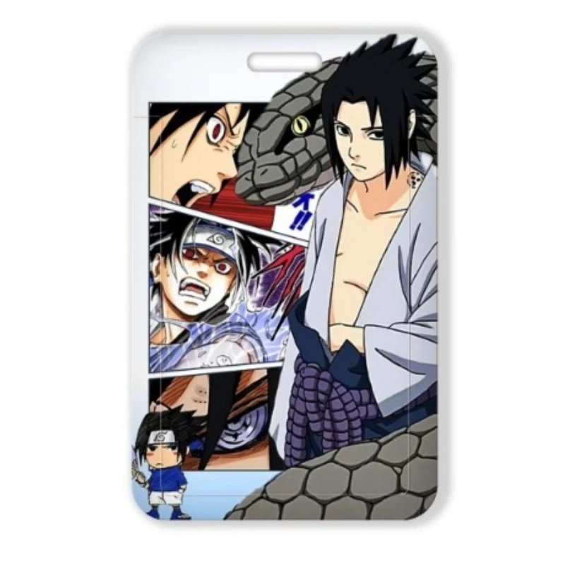 NARUTO Hatake Kakashi Uchiha Obito TV-Merchandise Cartoon Niedliche Kartenhülle Campus-Karte Ausweishülle mit Handschlaufe – Detail 5