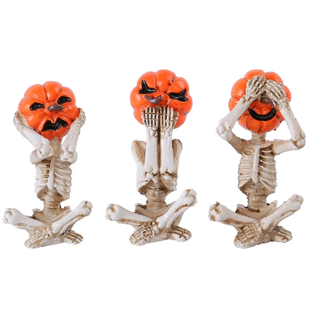 

3Pcs/Set Resin Craft Meditation Yoga Skeleton Statue Durable Yoga Poses Skeleton Desktop Decoration Realistic Handmade