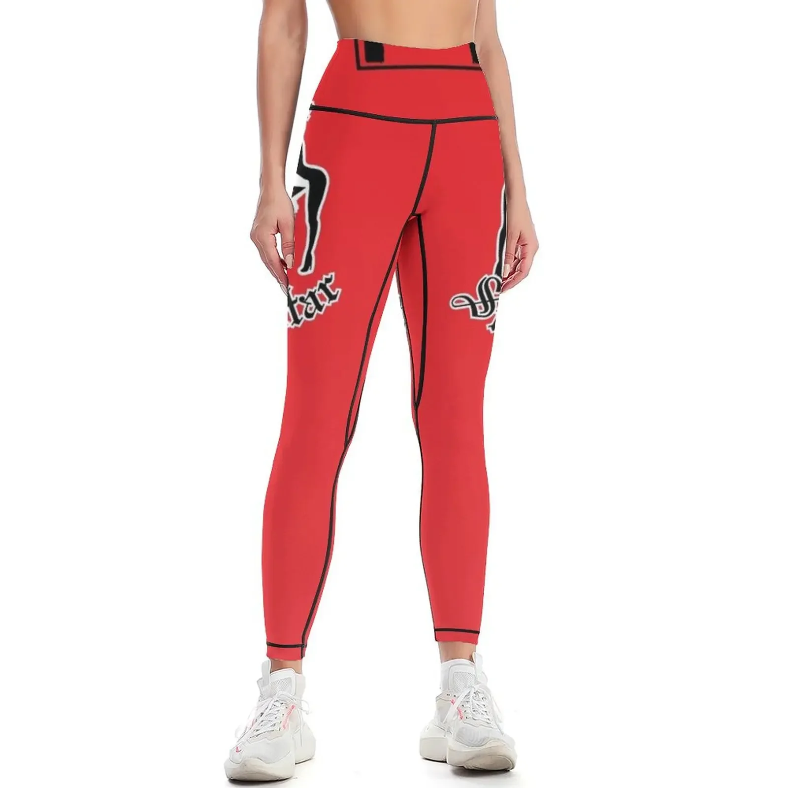 You Think You Know Me Red/Black 2008 Leggings legging gym active wear Womens Leggings