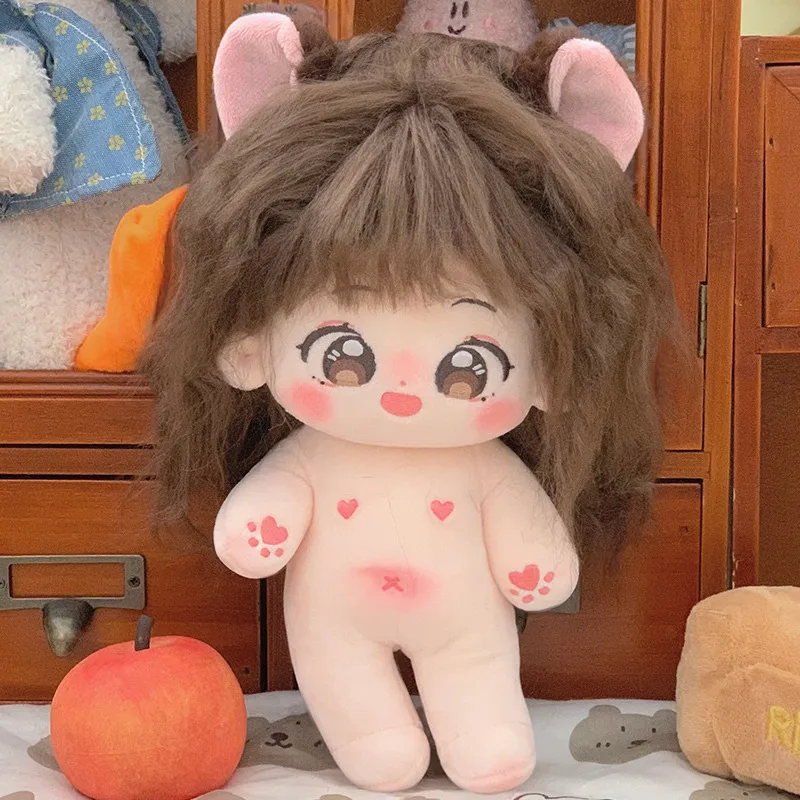 20Cm Kawaii Pluche Katoenen Pop Idool Gevulde Ster Figuur Speelgoed Borden Anime Goochelaar Bril Vet Lichaam Pop Kan Veranderen kleding Geschenken