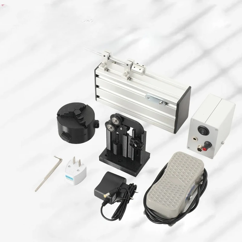 

Portable Fishing Rod Winding Machine Epoxy Resin Rotating Gluing Tool Fishing Rod Building Elctric-Drive Machine + Foot Switch