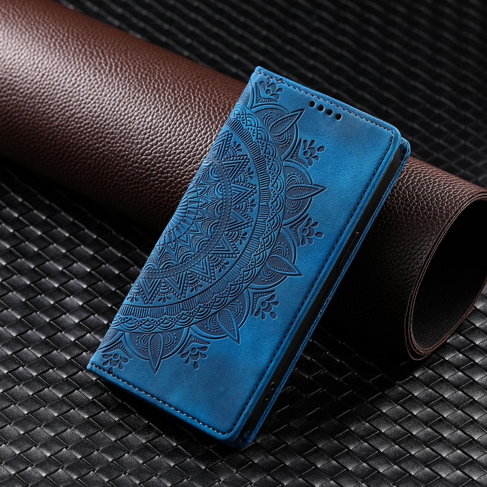 تنقش زهرة البطاقات المغناطيسية Solt محفظة جلدية الحال بالنسبة Xiaomi Redmi ملاحظة 15 برو زائد 14 13 12 11 14C13C تتفاعل غطاء الوجه
