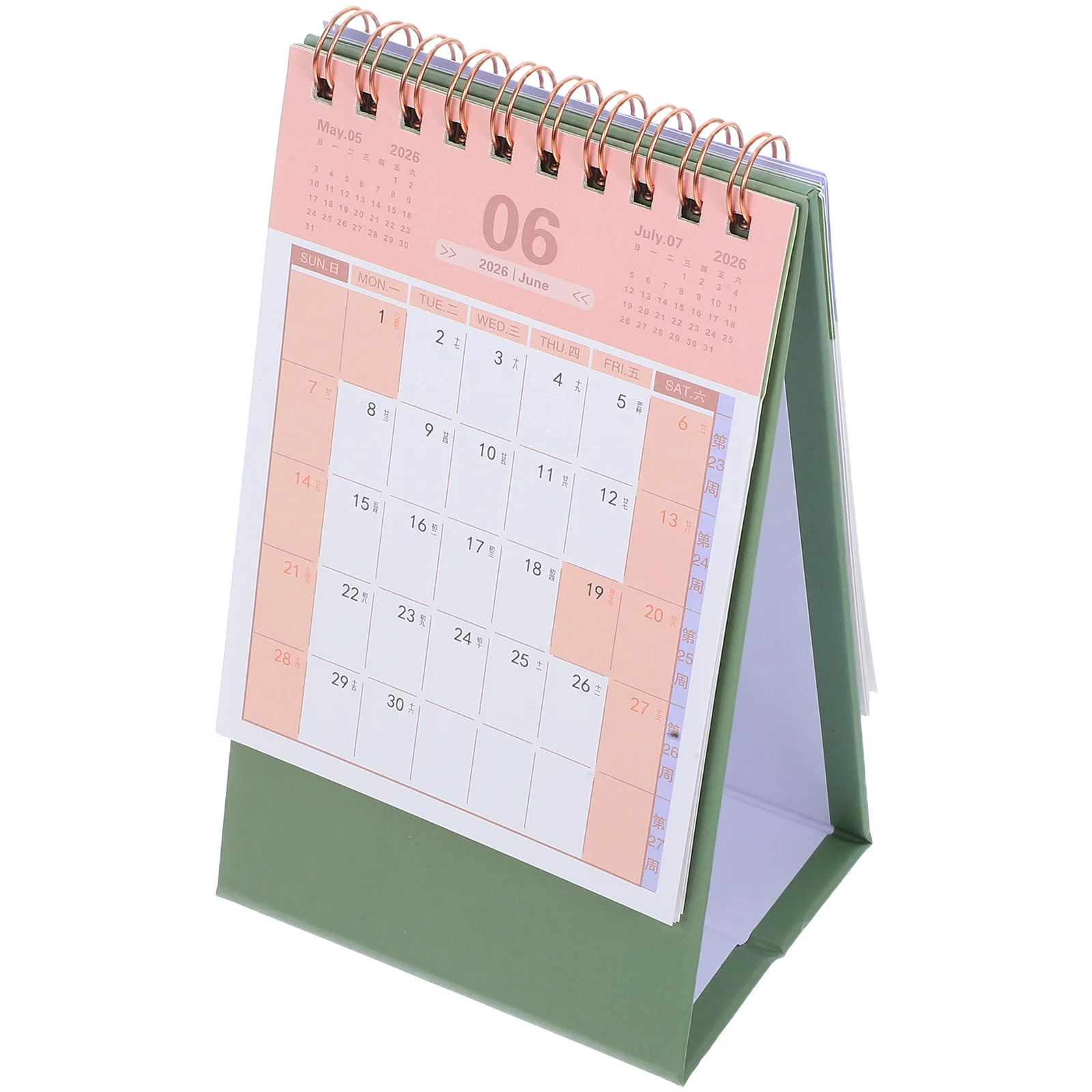 

2026 Desk Calendar Green Versatile Usage Ideal Scheduling Notetaking Planning Teachers Office Workers Monthly Planner Desktop