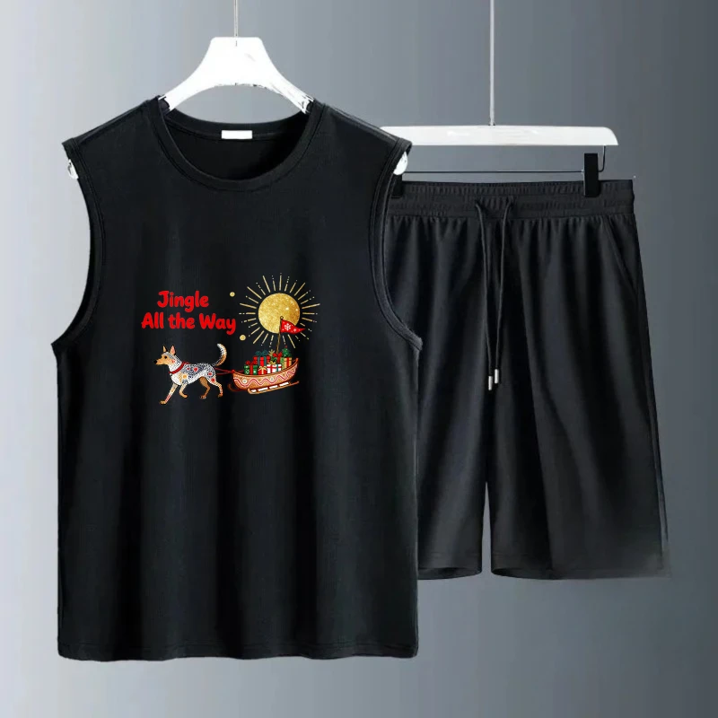 

Мужские комплекты майки, мужская одежда, мужские костюмы, модный летний комплект из полиэстера с короткими рукавами + шорты, тренировочный костюм, мужской дышащий комплект