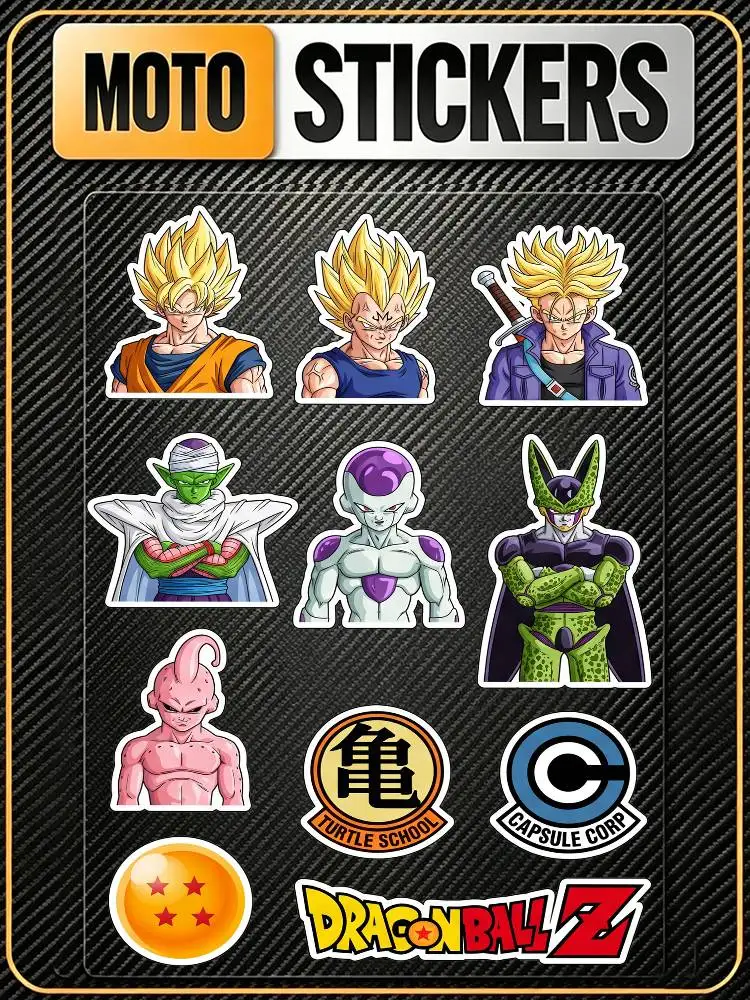 Autocollants décoratifs DRAGON BALL multi-usages, réfléchissants, imperméables, anti-rayures, pour voiture, vélo, casque, tasse, réfrigérateur