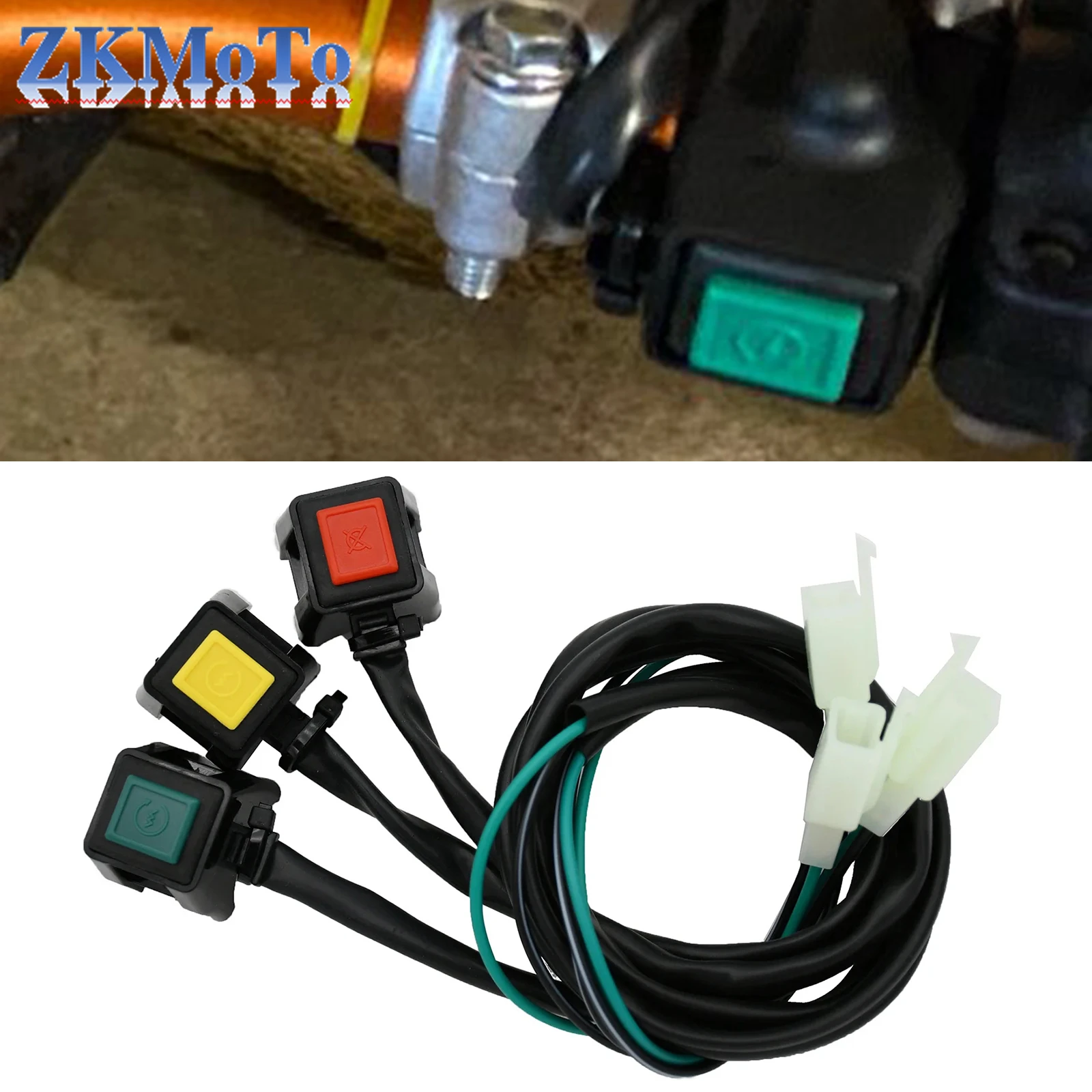 

22mm Durable ATV Motorcycle Dual Sport Quad Start Horn Kill Off Stop Switch Button Motorbike Accessories Control Handle Switches