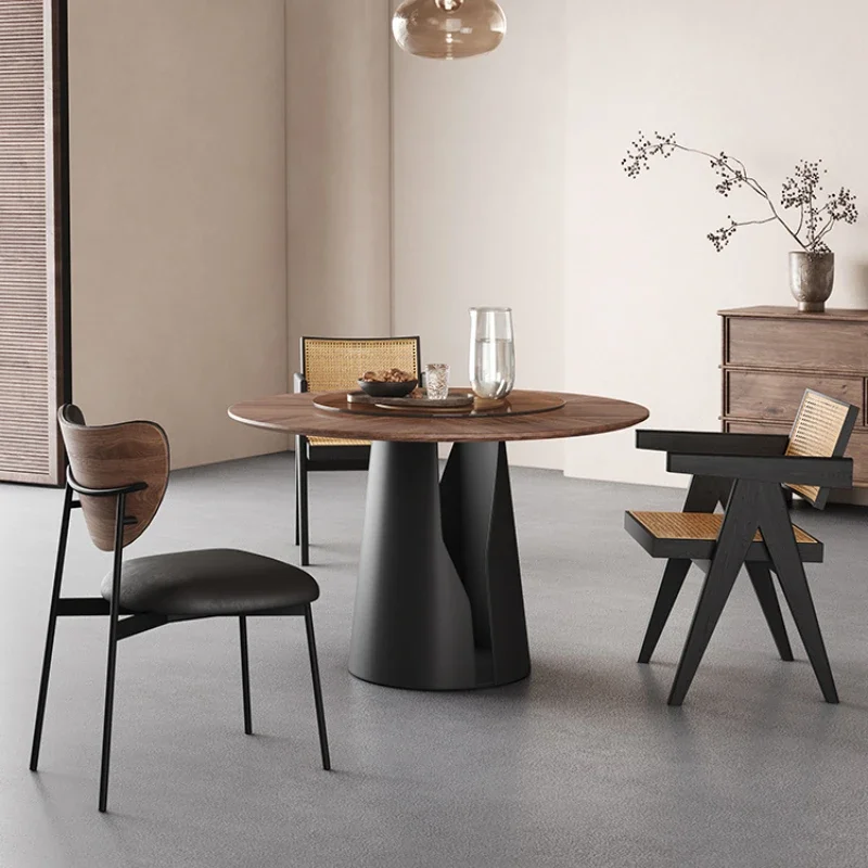 Compact  Modern Nordic Dining Table Round Wood Big Luxury Dining Tables Kitchen Aesthetic Juegos De Comedor Trendy Furniture