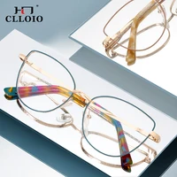 CLLOIO, lentes ópticas graduadas para miopía personalizables con forma de ojo de gato a la moda para mujer, gafas de lectura con receta de mariposa antiluz azul
