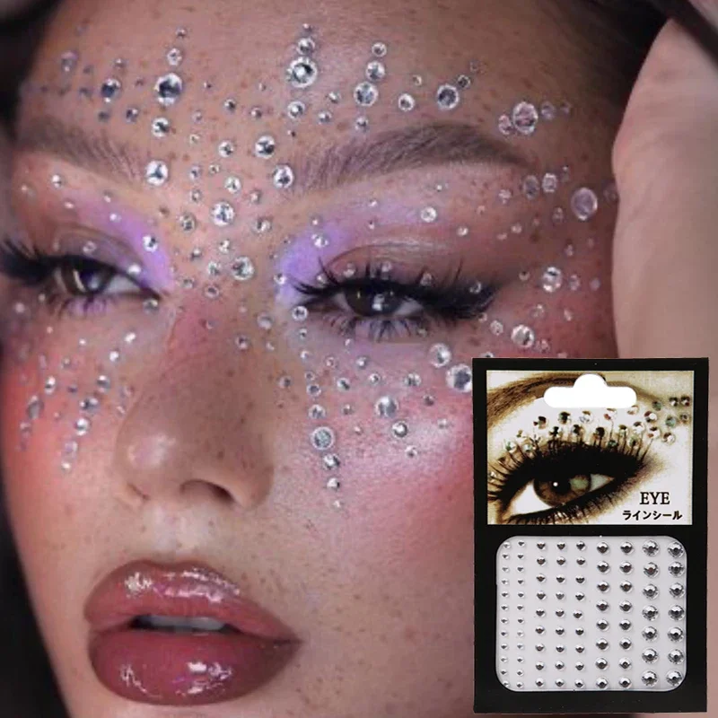 1PC 3D Sexy Kristallen Ogen Glitter Gezicht Lichaam DIY Diamond Festival Party Jewel Makeup Tools Eye Shiner Make Up Versiering sticker