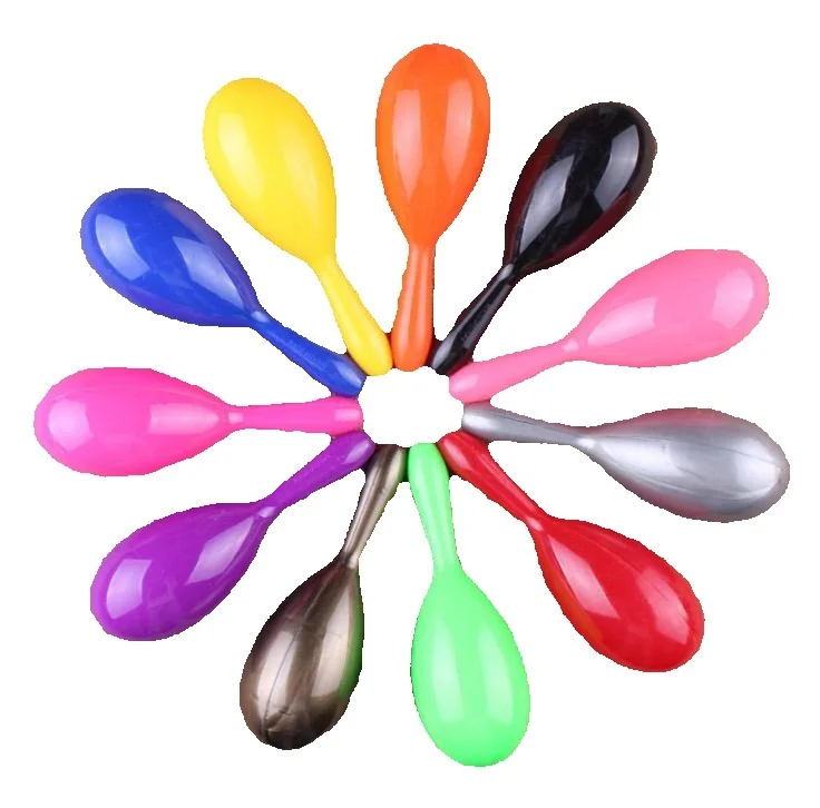 Plastic Spanish Maracas Mexican Costume Hawaii Hula Dance Accessory Noise Makers Party Christmas New Year Wholesale