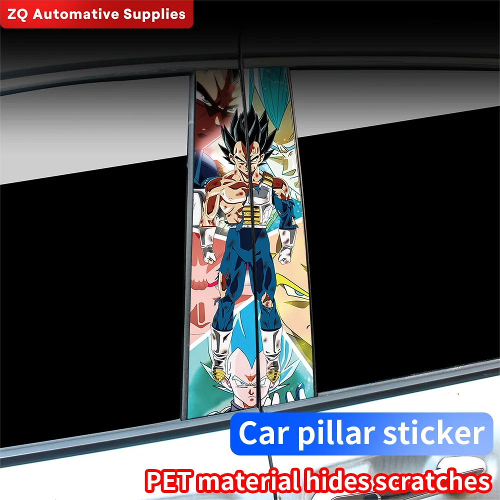 

Anime Vegeta Car Stickers Auto B Pillar Waterproof Funny Decoration Cover Scratches Sunscreen Car Doors Pillar Vinyl Decals