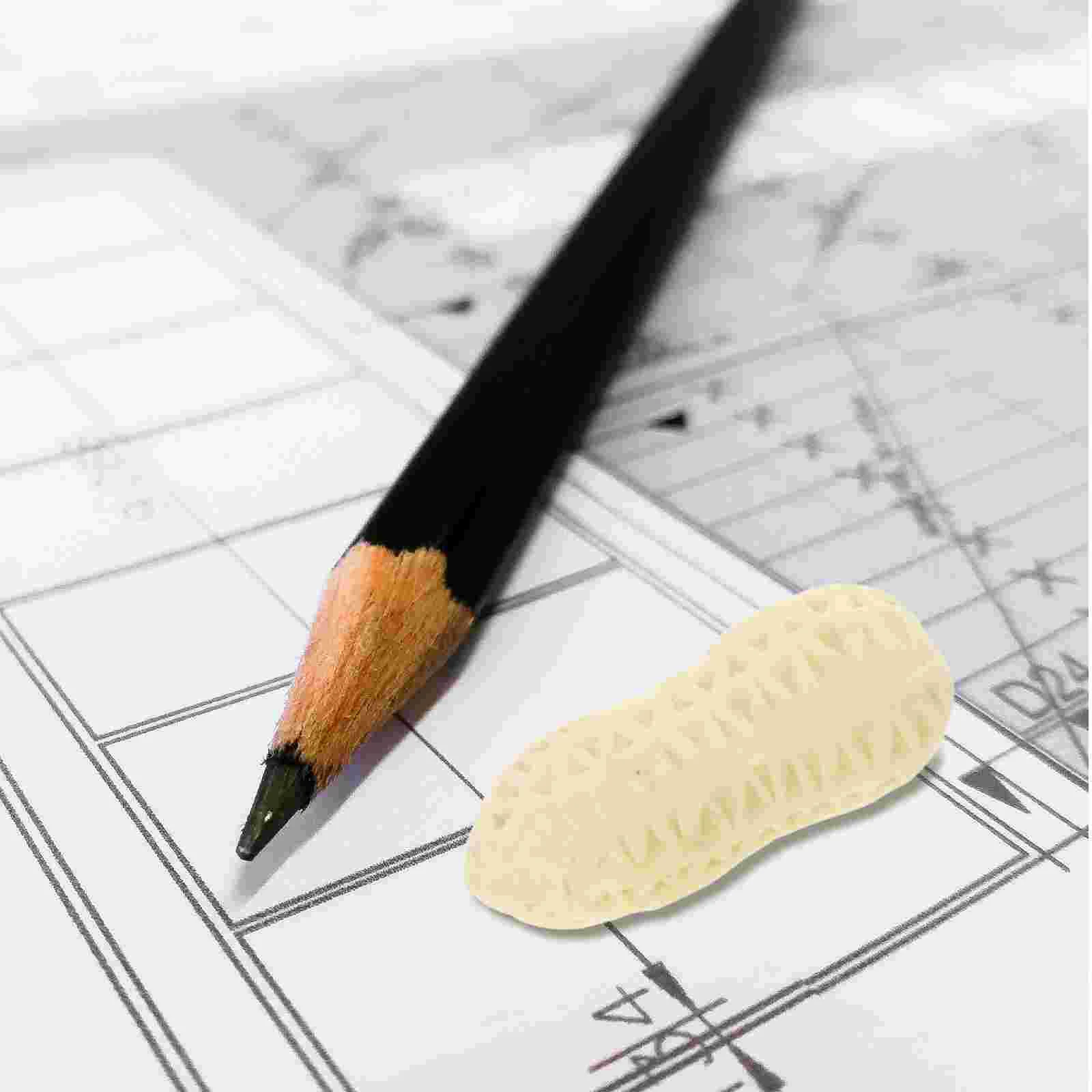 25 Pcs Peanut Eraser Funny Erasers Creative Trendy Erasing Tools Decorations Stationery Shape Student Rubber Artificial