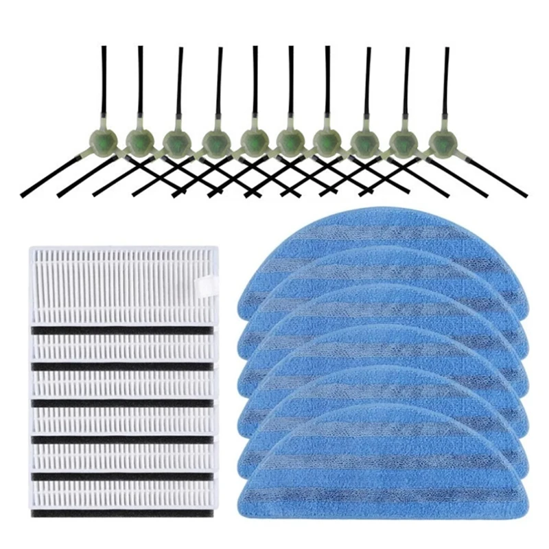 A85I-For Lefant M201 U180 M571 M200 M500 M501 M520 T700 T800 Robotic Vacuum Cleaner Parts Mop Pads HEPA Filters Side Brushes