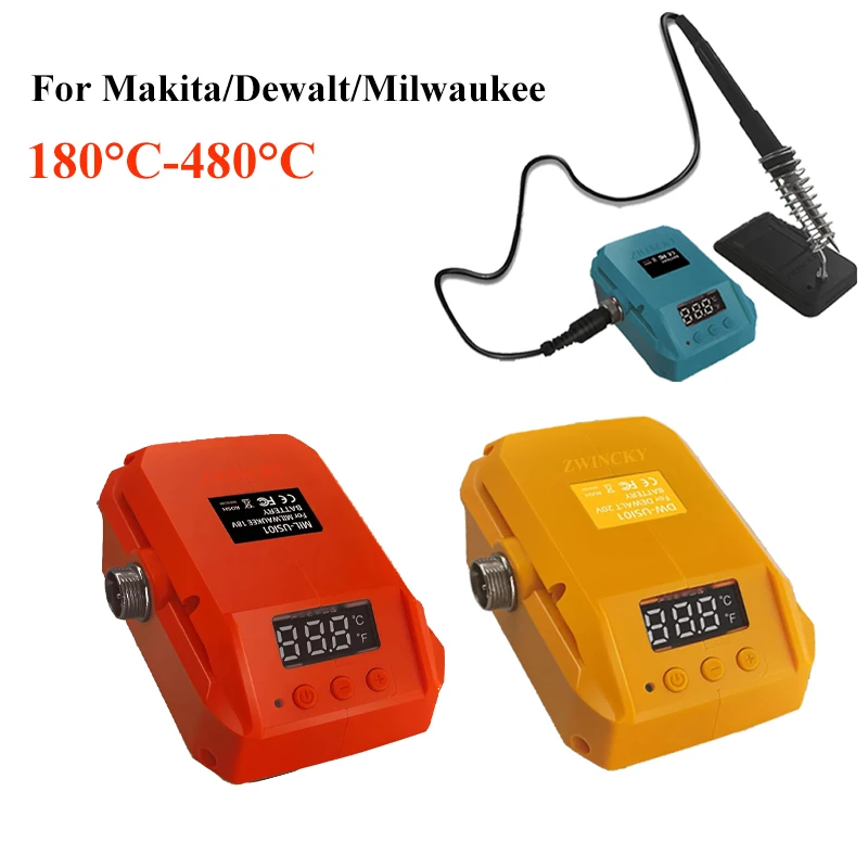 60W 480°C Portable Cordless Electric Soldering Iron Multifunction Electric Welding Machine For Makita Milwaukee Dewalt Battery