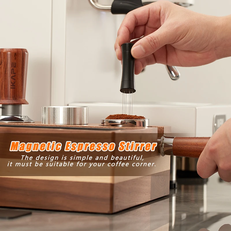 

Инструменты для эспрессо WDT, мешалка для эспрессо с регулируемым углом наклона, инструмент для распределителя эспрессо с магнитами и подставкой