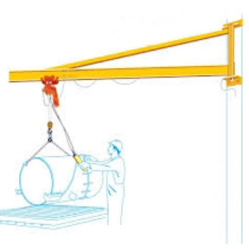 Wall Mounted Jib Crane 180° Rotation Small Lifting Hoist For Household Garage And Light Construction Material Handling