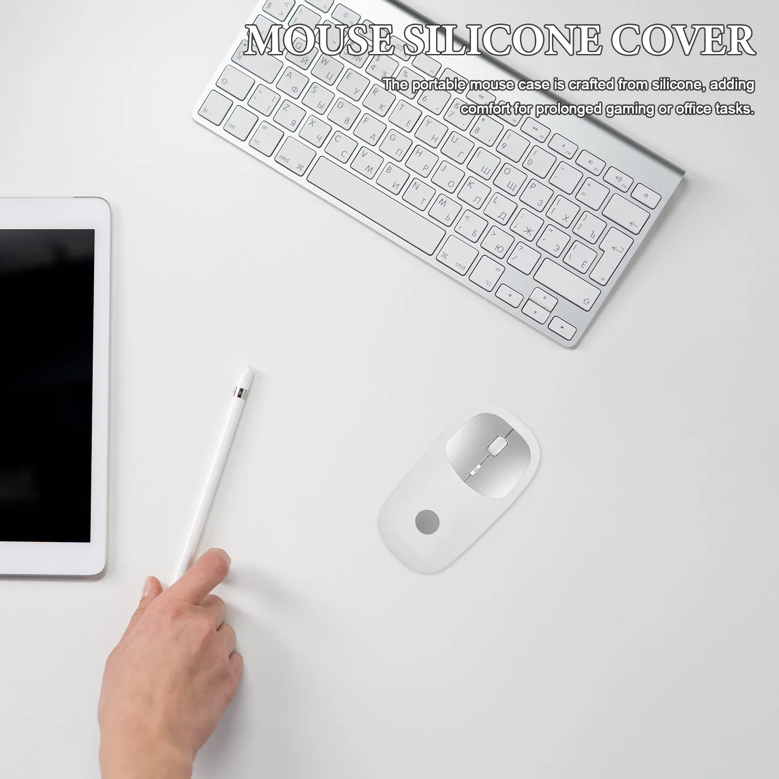 

Wireless Mouse Protector Sleeve Silicone Cover Ultra Thin Anti Slip Case Compatible for Apple Office Gaming Work