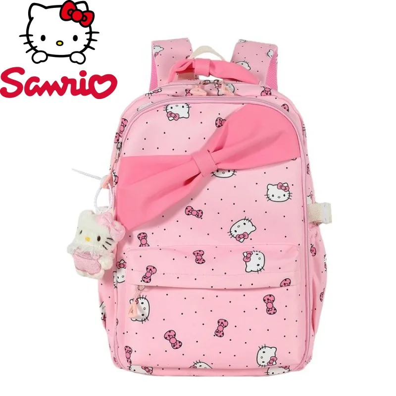 

Hello Kitty 2026 New Women's Backpack Fashion High Quality Student Backpack Cartoon Expandable Multi Functional Girl Backpack