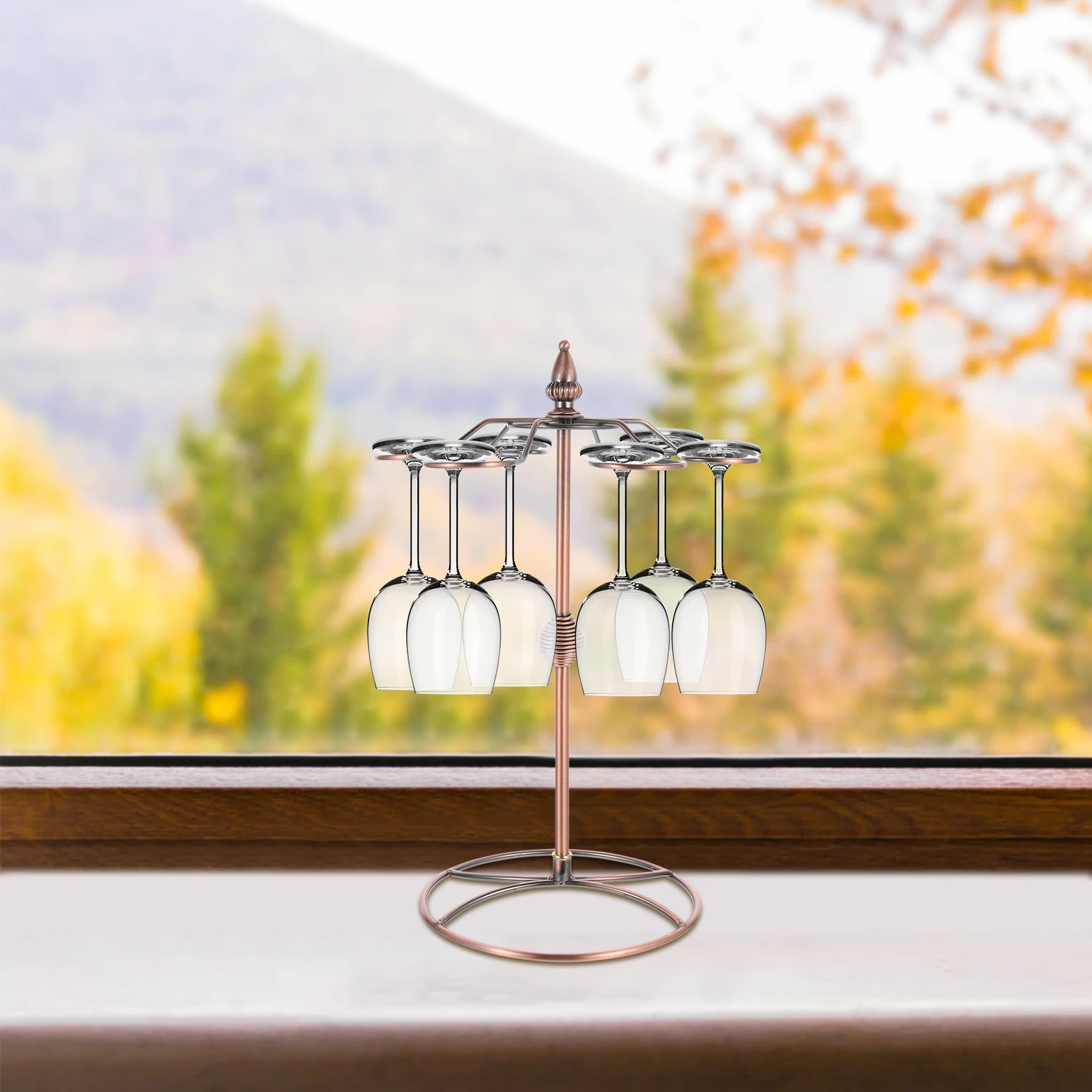 

Glass Rack Metal Bottle Stemware Saver Wall Goblet Hanging Cup Storage Glasses Kitchen for Racks