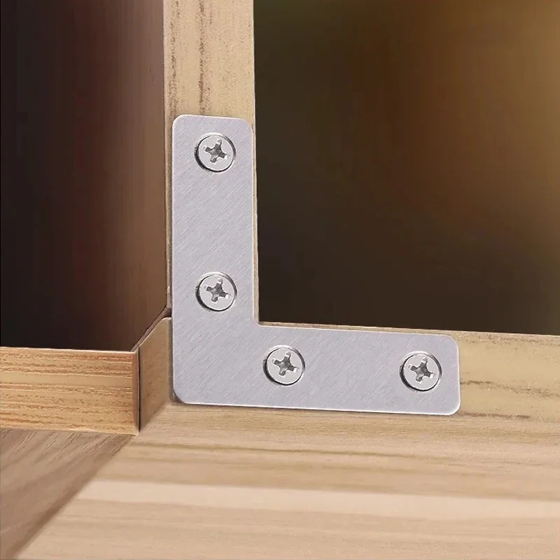 12pcs large medium small L-shaped corner bracket with right angles and fasteners suitable for tables chairs hardware accessories