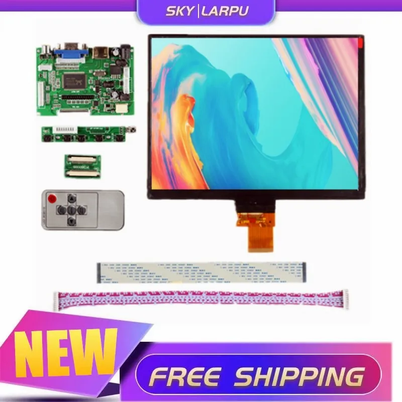 

8''Inch HDMI/VGA/AV Control Driver Board +Touchscreen For HJ080IA-01E 1024*768 IPS High-Definition LCD Display For Raspberry Pi