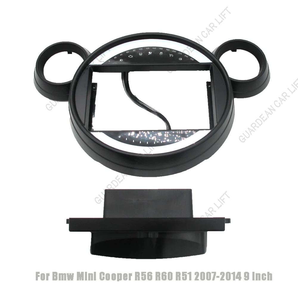 For Bmw Mini Cooper R56 R60 R51 2007-2014 9 Inch Car Radio Fascias  Dash Kit Install Facia Console Bezel Stereo Adapter Plate Tr