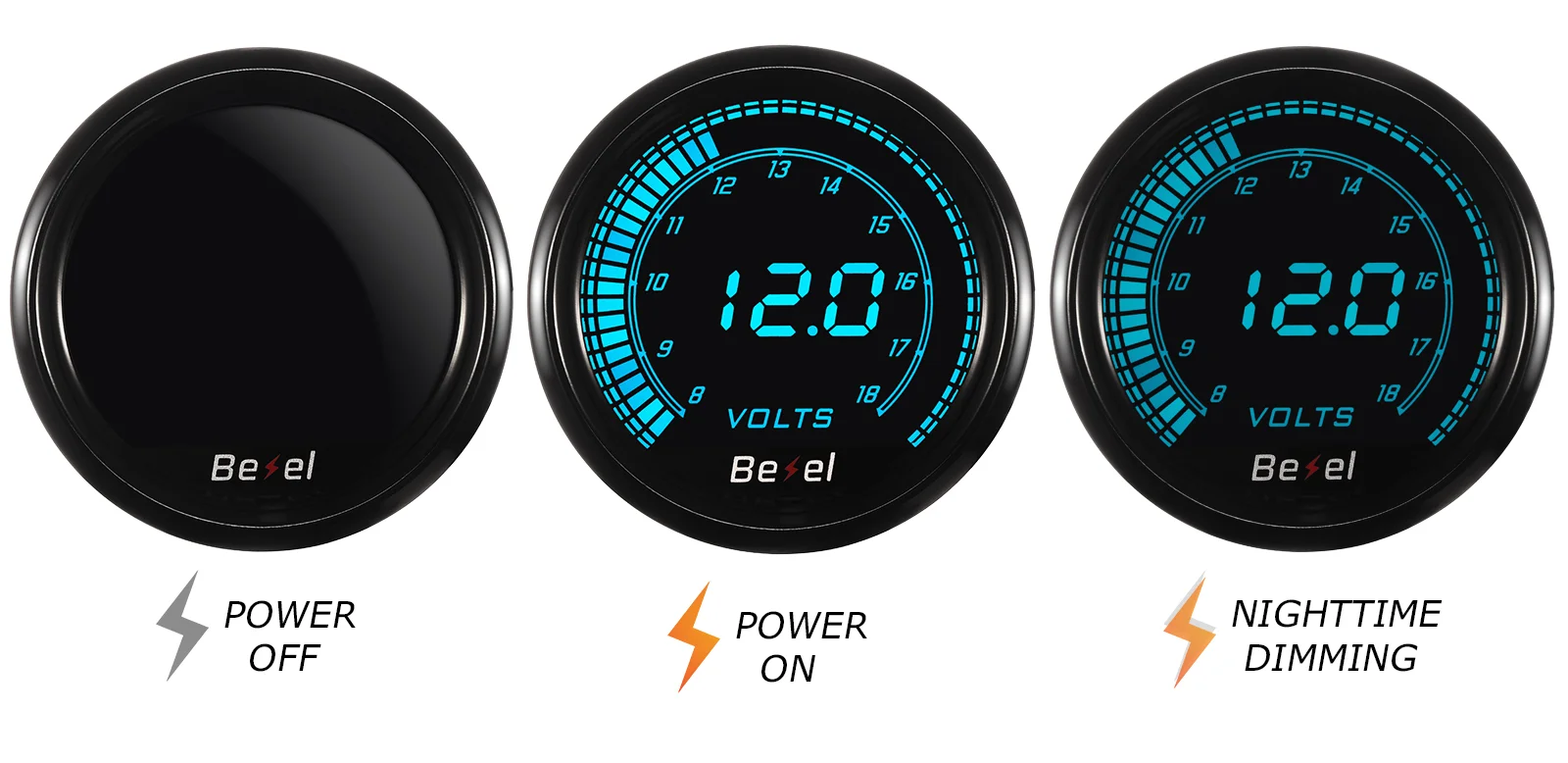 HA Zubehör 2 Zoll 52mm Digitales Auto-Messgerät 10-Farben Öldruck Turbo Boost EGT Abgastemperatur Drehzahlmesser Wasser- und Öltemperatur – Detail 11