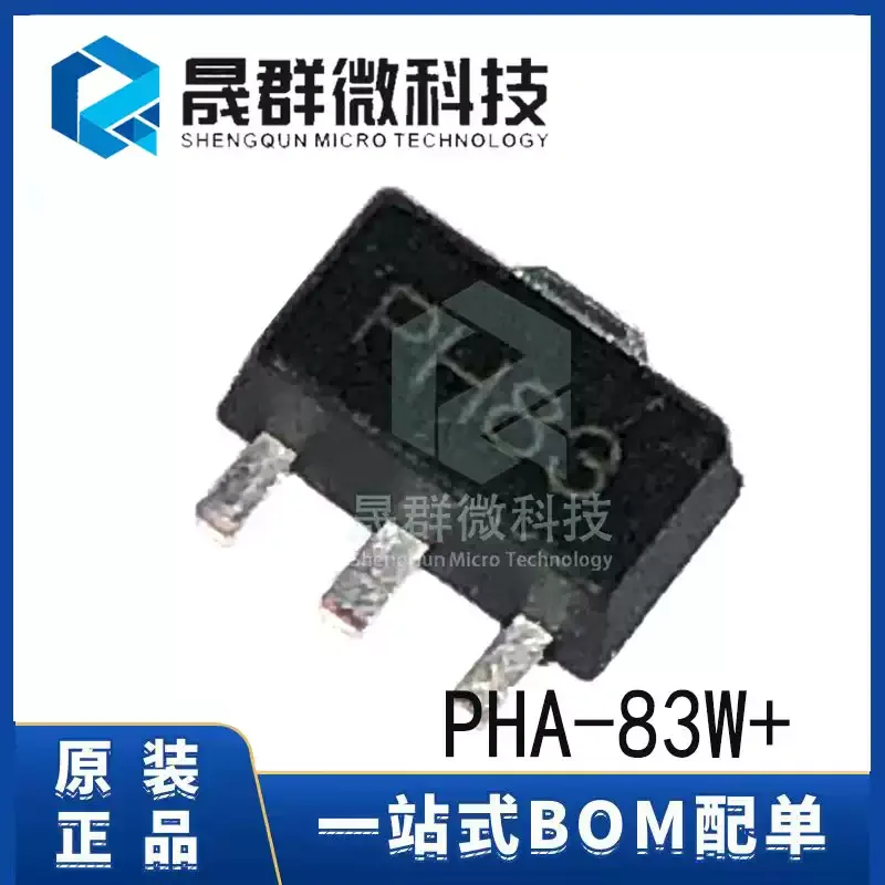Brand new original PHA-83W+silk screen PH83 SOT-89 RF microwave gain amplifier chip IC