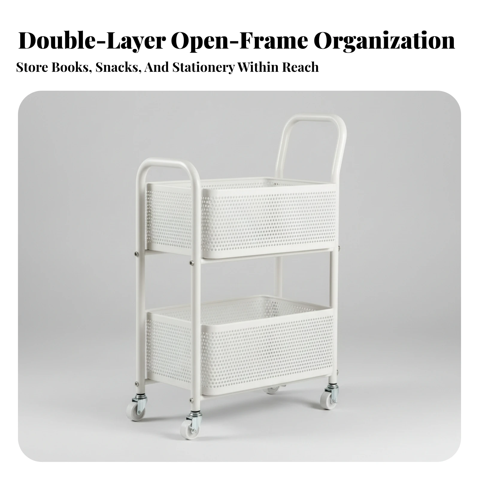2-Tier Rolling Cart Sturdy 2 T - Home Office Student 评论和价格