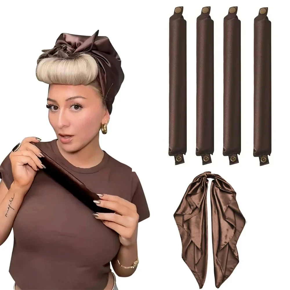 

Heatless Hair Curler Curling Rod Headband No Heat Hair Rollers Satin Lazy Curls Soft Curlers Sleeping Flexi Rods Styling Tools