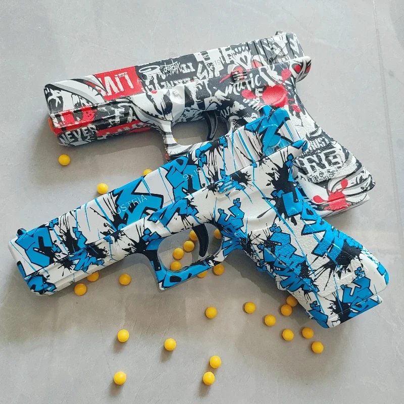 Pistola de carregamento manual g17, bala macia, arma de brinquedo, bola de espuma, lançador de airsoft, jogos de tiro cs, armas para crianças, meninos, presente